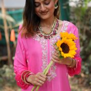 Ombre pink sharara set