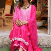 Ombre pink sharara set