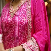 Silk Bandhani Kurta